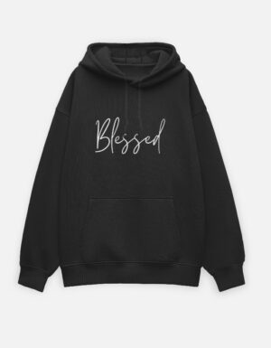 Blessed Black Unisex Oversized Hoodie