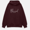 Blessed Maroon Unisex Oversized Hoodie