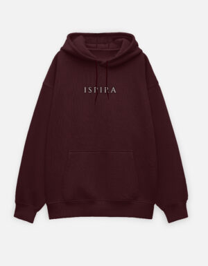 ISPIRA Maroon Unisex Oversized Hoodie – Classic Edit