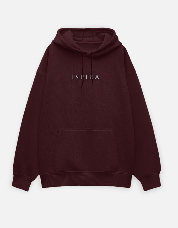 ISPIRA Maroon Unisex Oversized Hoodie – Classic Edit