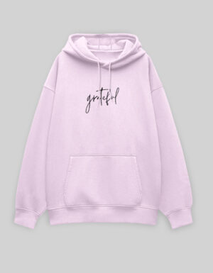 Grateful Baby Pink Unisex Oversized Hoodie – Blush Glow