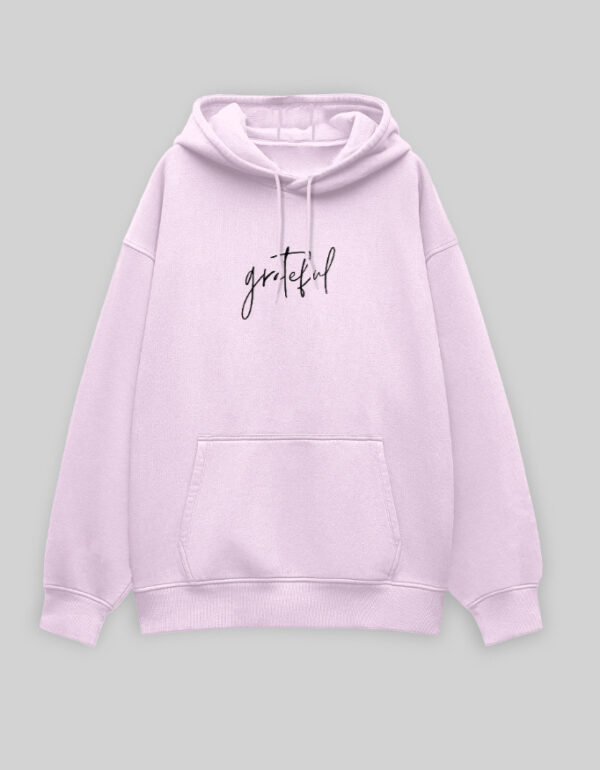 Grateful Baby Pink Unisex Oversized Hoodie – Blush Glow
