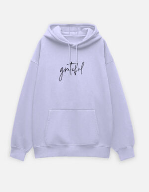 Grateful Lavender Unisex Oversized Hoodie – Lilac Edit