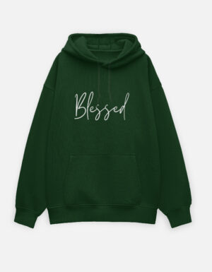 Blessed Bottle Green Unisex Oversized Hoodie