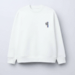 Club 53 Classic White Crewneck Oversized Unisex Sweatshirt