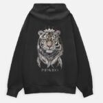 Crowned Majesty Tiger Signature Oversized Unisex Hoodie