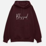 Blessed Ultra-Soft Premium Cotton Hoodie (Maroon)