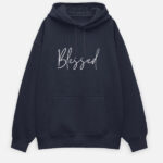 Blessed Ultra-Soft Premium Cotton Hoodie (Dark Blue)