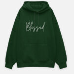 Blessed Ultra-Soft Premium Cotton Hoodie (Bottle Green)